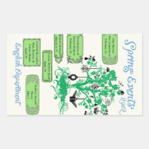 Spring Events 2012 Rectangular Stickers