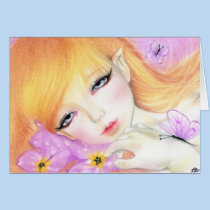 Spring Fairy Violets Greeting Card cards