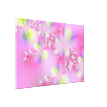 Spring Fling in Pink Wrapped Canvas Canvas Print