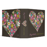 Spring Flowers 2 Heart Love Wedding 2" Binder