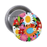 Spring Flowers Button