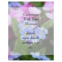 Spring Flowers - Forget Me Nots And Redbuds Personalized Flyer
