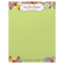 Spring Flowers Garden Business Personal Letterhead