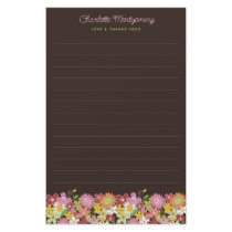 Spring Flowers Garden Note Card Custom Stationery