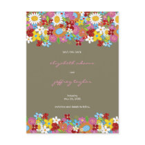 Spring Flowers Garden Save The Date Postcard