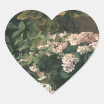 Spring Flowers Heart Stickers