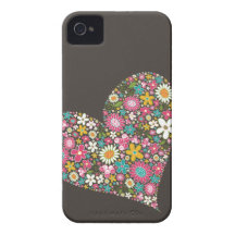 Spring Flowers Heart Twist iPhone CaseMate iPhone 4 Case