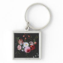Spring Flowers in a glass vase, 17th century keychains