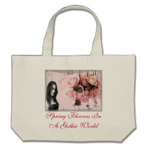 Spring Flowers In a Gothic World Bags