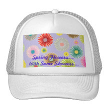 Spring Flowers Ladies Cap Mesh Hats