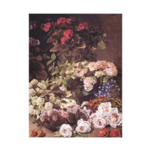 Spring Flowers Monet Fine Art Stretched Canvas Print