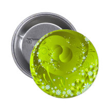 spring flowers pinback button
