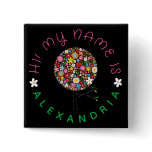 Spring Flowers Pop Tree Save-the-Date Button