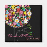 Spring Flowers Pop Tree Save-the-Date Magnet