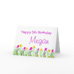 Spring Flowers Pretty Childs Birthday Party Card