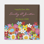 Spring Flowers Save The Date / Custom Gift Magnet