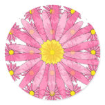 Spring Flowers Round Stickers