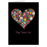 Spring Flowers Valentine Heart Gift Love Card