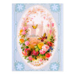 Spring Flowers Vintage Postcard
