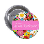 Spring Flowers Wedding Custom Name Tag / Button 2