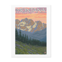 Spring FlowersMontanaVintage Travel Poster Postcards