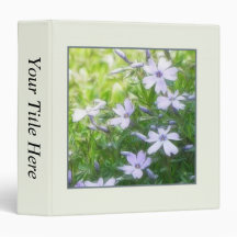 Spring Garden Blues - Creeping Phlox Vinyl Binder