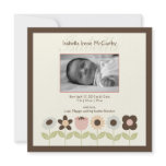 Spring Garden Photo Birth Announcement