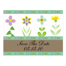 Spring Garden Save The Date Postcards