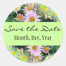 Spring Garden Save the Date Stickers