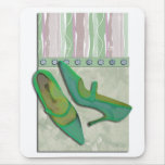 Spring Green Stripes and Rivets Mouse Pads