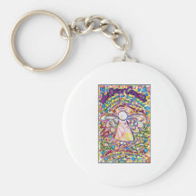 Spring Hearts Angel Key Chain