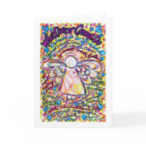 Spring Hearts Cancer Angel Greeting Card