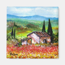 SPRING IN TUSCANY MAGNET