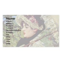 Spring (Jeanne) By Manet Edouard Business Card Templates