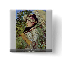 Spring (Jeanne) By Manet Edouard Buttons