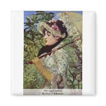 Spring (Jeanne) By Manet Edouard Fridge Magnets