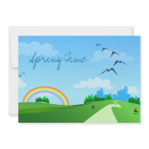 Spring landscape, invitation