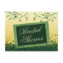 Spring leaves bridal shower invitation postcard