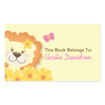 Spring Lion (Yellow) Book Plate Sticker