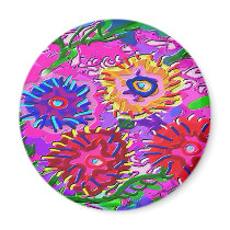 Spring Love For You -  Vibrant Foral Romance V1 Fridge Magnet