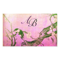 SPRING MONOGRAM pink Rectangular Stickers