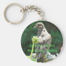 Spring Mourning Dove Keychain