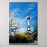 Spring, Namsan Tower, Seoul, South Korea Print