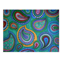 Spring Paisley Postcard
