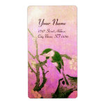 SPRING , pink brown Personalized Shipping Label