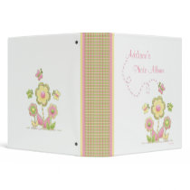 Spring Plaid Flowers and Butterflies Photo Album Binders