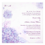 Spring Purple Hydrangea Monogram Floral Wedding Custom Invites