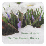Spring Returns ~ bookplate stickers