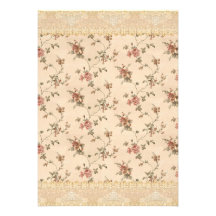 spring romance victorian rose pattern custom announcements