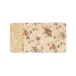 spring romance victorian rose pattern custom address label